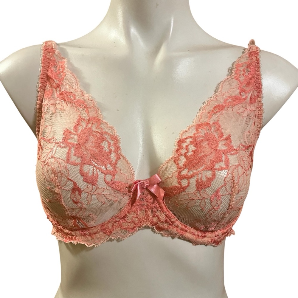 Agent Provocateur Pink Lace Floral Lula bra 34DD